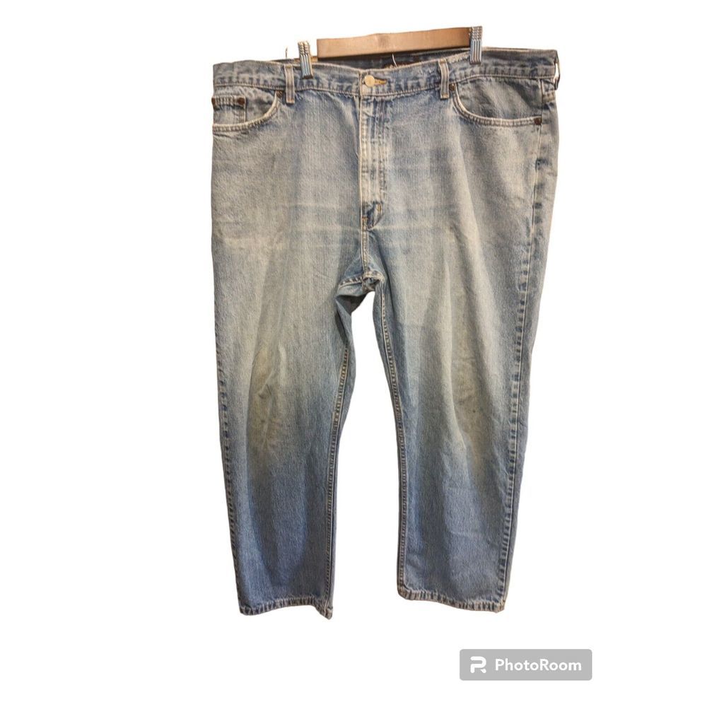 Great Northwest‎ Pants Mens 42X30 Blue Denim Jeans Straight Leg Distressed